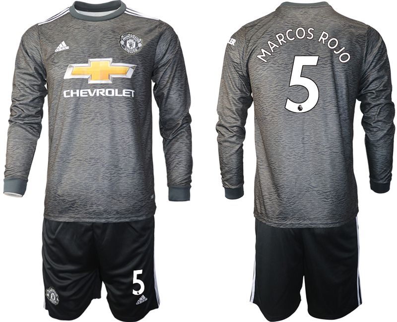 Men 2020-2021 club Manchester united away long sleeve #5 black Soccer Jerseys